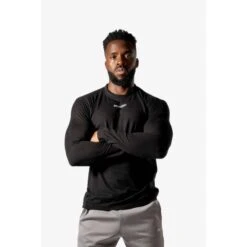 Core Scoop Long Sleeve - Fitness - Heren - Zwart