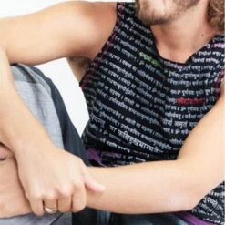 Heren Yoga T-shirt Premium Katoen, Heren Yoga Tanktop Mantra Bedrukt, Geborduurd -Regatta Verkoop heren yoga t shirt premium katoen heren yoga tanktop mantra bedrukt geborduurd 3