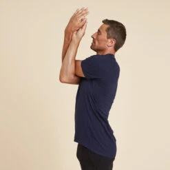 T-shirt Voor Zachte Yoga Heren Self Connect -Regatta Verkoop herenshirt voor zachte yoga natuurlijke materialen marineblauw 2