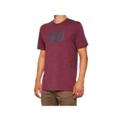100% Icon T-Shirt - Maroon Heather