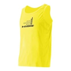 Mouwloze Tanktop Unisex Fitness Geel Fluo