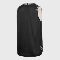 Basketbal Tank Top Heren/dames T500R Omkeerbaar Grijs Zwart Buzzer -Regatta Verkoop omkeerbaar mouwloos basketbalshirt voor herendames t500 zwartbeige 5