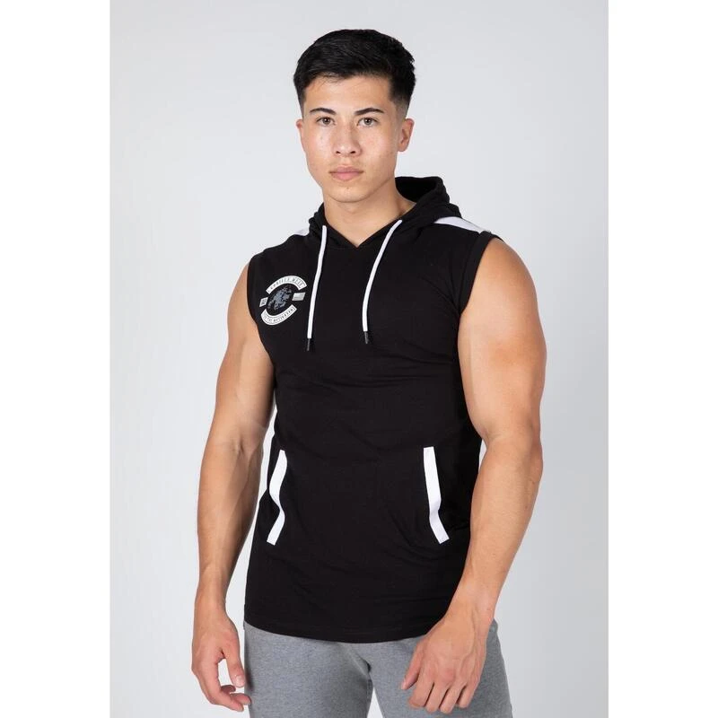 Gorilla Wear Oswego S/L Hooded T-shirt - Black 3 Gorilla Wear Oswego S/L Hooded T-shirt - Black