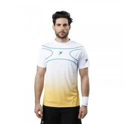 Padel Drop Shot Alsai Campa Heren T-shirt Met Korte Mouwen Witte Kleur