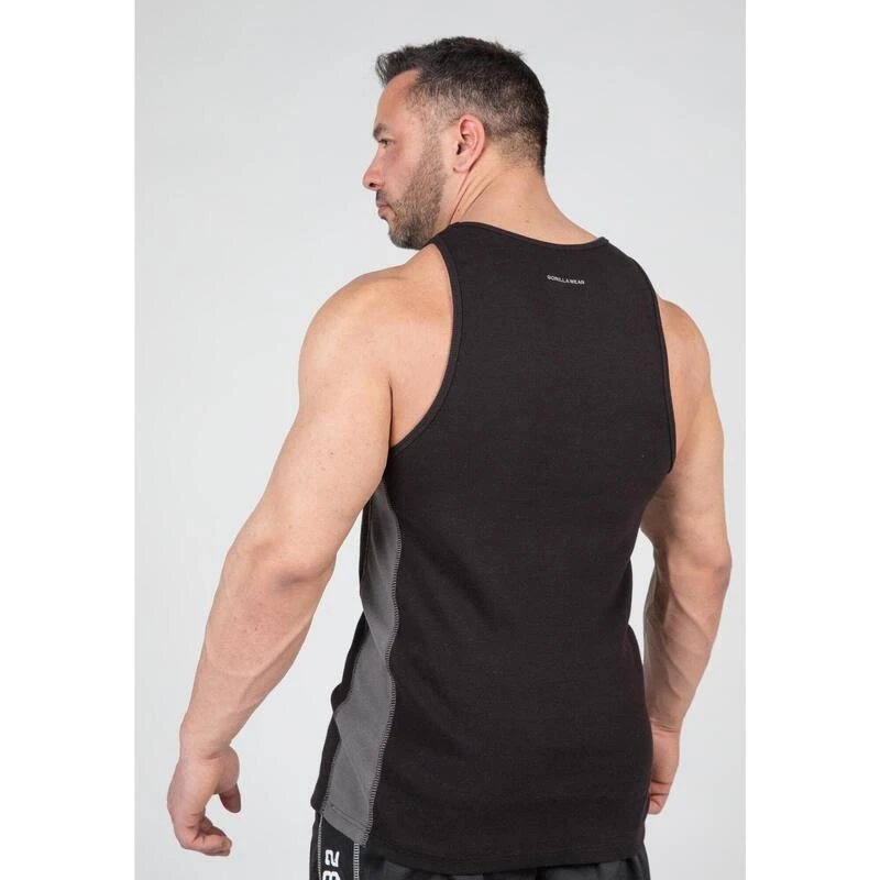 Gorilla Wear Richmond Rib Tank Top Black/Gray 4 Gorilla Wear Richmond Rib Tank Top Black/Gray - Afbeelding 2