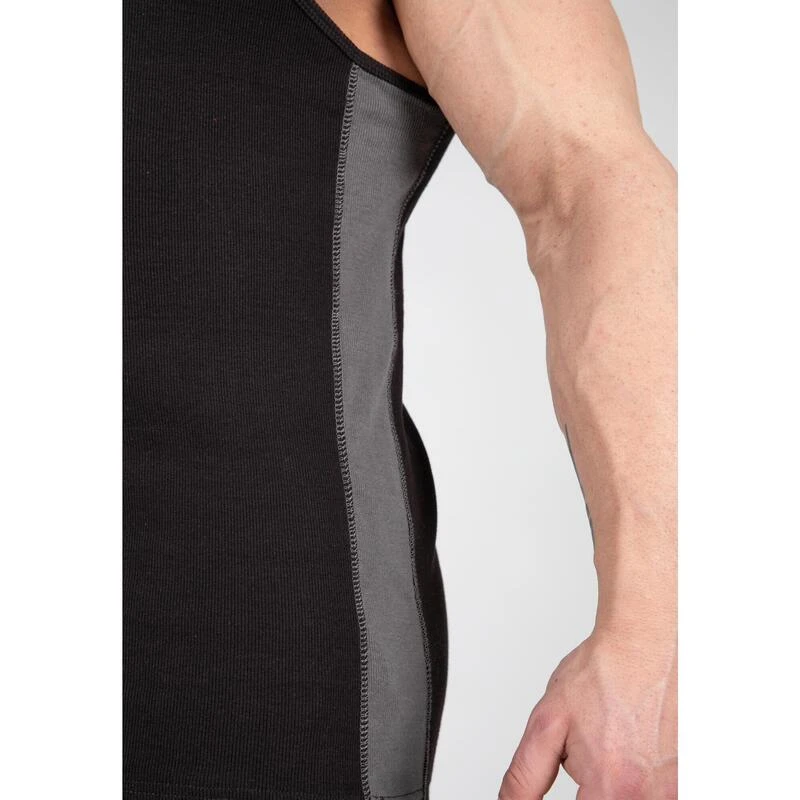 Gorilla Wear Richmond Rib Tank Top Black/Gray 7 Gorilla Wear Richmond Rib Tank Top Black/Gray - Afbeelding 5