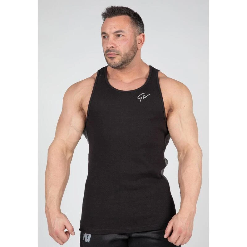 Gorilla Wear Richmond Rib Tank Top Black/Gray 3 Gorilla Wear Richmond Rib Tank Top Black/Gray