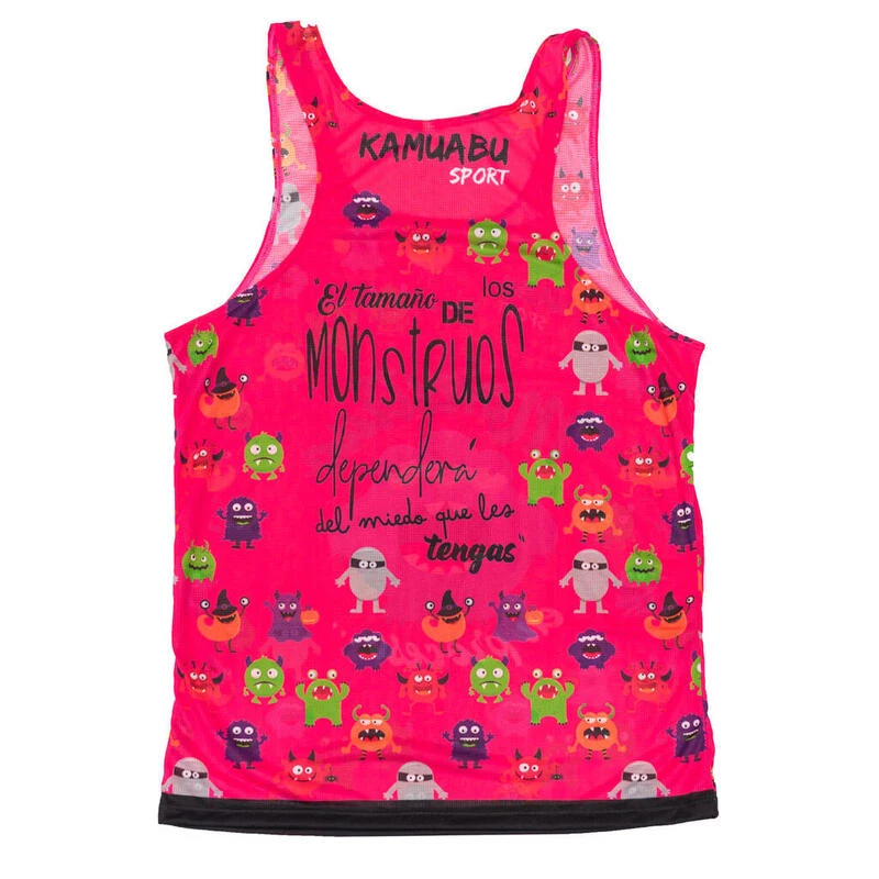 RUNNING SHIRT #MONSTERS Voor HEREN - KAMUABU Roze Tanktop 4 RUNNING SHIRT #MONSTERS Voor HEREN - KAMUABU Roze Tanktop - Afbeelding 2