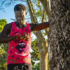 RUNNING SHIRT #MONSTERS Voor HEREN - KAMUABU Roze Tanktop 9 RUNNING SHIRT #MONSTERS Voor HEREN - KAMUABU Roze Tanktop -Regatta Verkoop running shirt monsters voor heren kamuabu roze tanktop 3