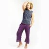 Yoga Broek Voor Mannen Bio Hennep Plum - Yoga Kleding Voor Mannen Pantacourt
